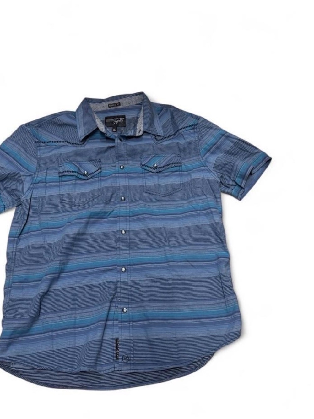 Moonshine Spirit Brad Paisley Blue Western Snap Shirt Large⁠